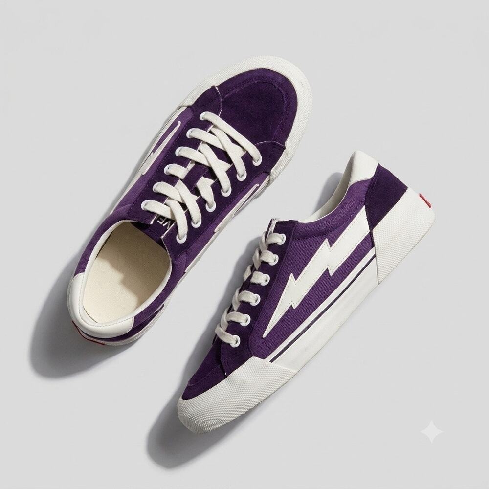 Revenge x Storm Vol. 2 Low Dark Violet White Canvas Shoes Lace Up Mens 7